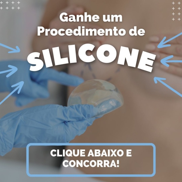 Um procedimento de implante de silicone